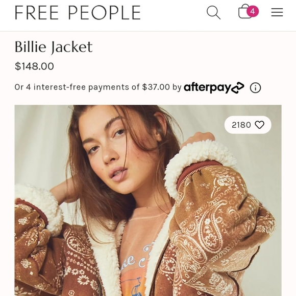 Free People Sherpa Billie Jacket Copper 
